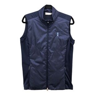 Kjus Radiation Vest Womens Large Blue Full Zip Quilted Beverly Country Club Golf